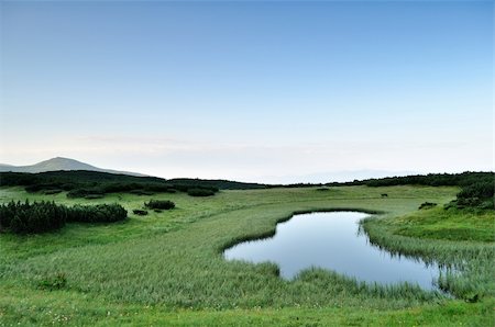 simsearch:400-05716648,k - Morning near small mountainous pond. Carpathians. Ukraine Photographie de stock - Aubaine LD & Abonnement, Code: 400-05878190