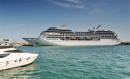 Cruise liner in Yalta port. Crimea. Ukraine Stock Photo - Budget Royalty-Free & Subscription, Code: 400-05878217