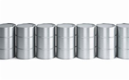 set of oil barrels, isolated 3d render Foto de stock - Super Valor sin royalties y Suscripción, Código: 400-05878558