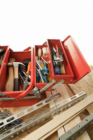 Construction materials and tool box. Stock Photo - Budget Royalty-Free & Subscription, Code: 400-05878907