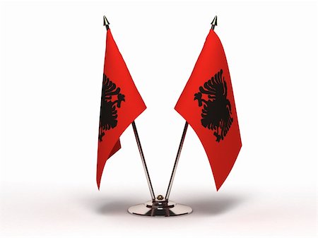 simsearch:400-06395631,k - Miniature Flag of Albania (Isolated with clipping path) Photographie de stock - Aubaine LD & Abonnement, Code: 400-05878979