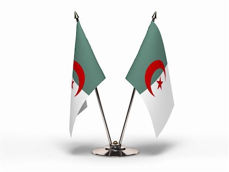 simsearch:400-06395631,k - Miniature Flag of Algeria (Isolated with clipping path) Photographie de stock - Aubaine LD & Abonnement, Code: 400-05878980