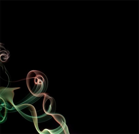 stockarch (artist) - colorful green and red smoke patterns on a black background Stock Photo - Budget Royalty-Free & Subscription, Code: 400-05879167