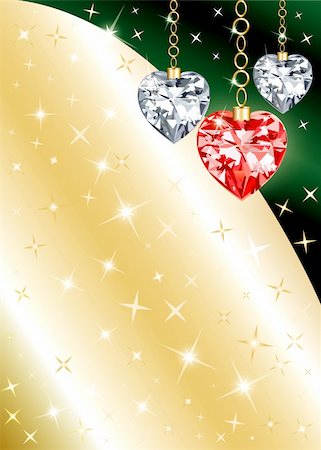 Golden Diamond or Crystal Heart Background with stars. There is space for text or image. Stock Photo - Budget Royalty-Free & Subscription, Code: 400-05879169