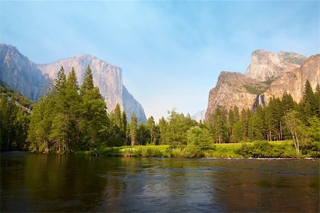 sentinel - Merced River prés, Yosemite Valley, Parc National de Yosemite, Californie, USA Photographie de stock - Aubaine LD & Abonnement, Code: 400-05879308