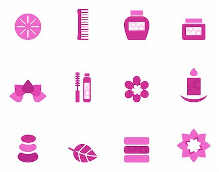 spa icon - Collection of wellness and spa icons. Vector retro Illustration Stock Photo - Budget Royalty-Free & Subscription, Code: 400-05879770