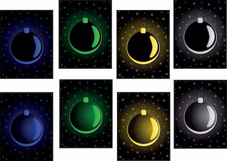 simsearch:614-05955779,k - set christmas backgrounds with  blue, green,  gold ball Stock Photo - Budget Royalty-Free & Subscription, Code: 400-05879884