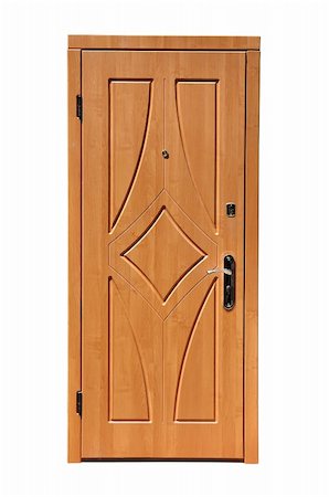 brown door on a white background Stock Photo - Budget Royalty-Free & Subscription, Code: 400-05879999