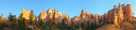 rock arch utah - hoodoo's in the sandstone of  Bryce Canyon National park, Utah, at dawn Stock Photo - Budget Royalty-Free & Subscription, Code: 400-05884075