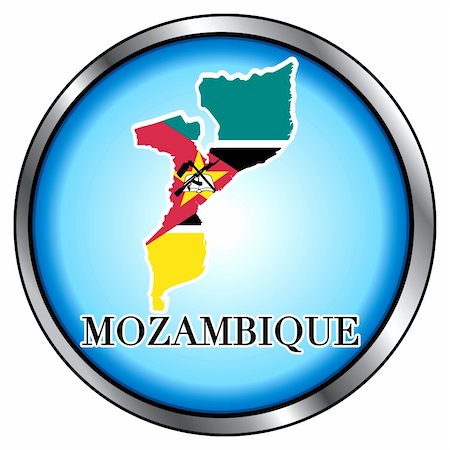 flag of south africa - Vector Illustration for Mozambique, Round Button. Stock Photo - Budget Royalty-Free & Subscription, Code: 400-05884123