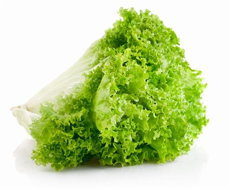 simsearch:400-08375763,k - green leaves lettuce isolated on white background Stock Photo - Budget Royalty-Free & Subscription, Code: 400-05884349