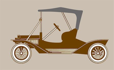 simsearch:400-05884417,k - retro car silhouette on brown background, vector illustration Stock Photo - Budget Royalty-Free & Subscription, Code: 400-05884391