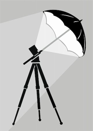 strebe - tripod silhouette on gray background, vector illustration Stock Photo - Budget Royalty-Free & Subscription, Code: 400-05884436