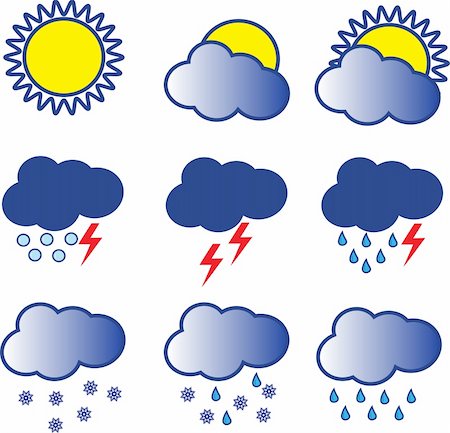 simsearch:400-07406394,k - weather icons vector illustration eps 10 for you Stockbilder - Microstock & Abonnement, Bildnummer: 400-05884826