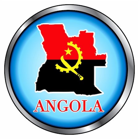 Vector Illustration for Angola, Round Button. Stock Photo - Budget Royalty-Free & Subscription, Code: 400-05885221