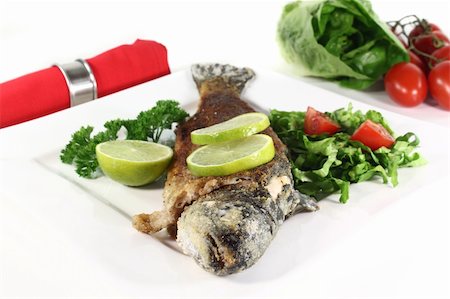 roasted trout miller with parsley salad with Stock Photo - Budget Royalty-Free & Subscription, Code: 400-05885354