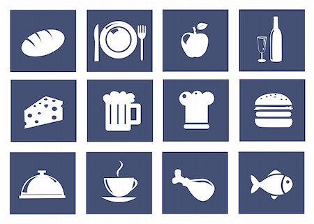 Kitchen and food icons Stock Photo - Budget Royalty-Free & Subscription, Code: 400-05885413