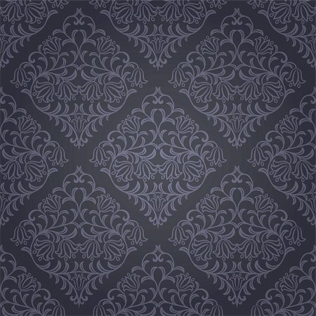 damask vector - Seamless floral pattern. Vector illustration. Stock Photo - Budget Royalty-Free & Subscription, Code: 400-05885611