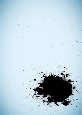 Abstract modern grunge ink background with black splat Foto de stock - Super Valor sin royalties y Suscripción, Código: 400-05885666