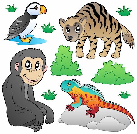 Zoo animals set 2 - vector illustration. Photographie de stock - Aubaine LD & Abonnement, Code: 400-05885725