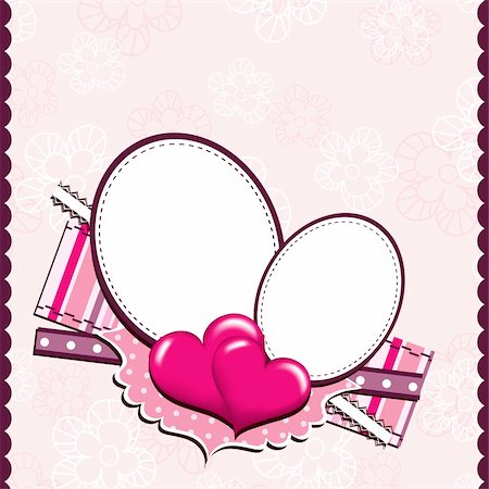 simsearch:400-05925759,k - Template heart greeting card, vector illustration Photographie de stock - Aubaine LD & Abonnement, Code: 400-05885887