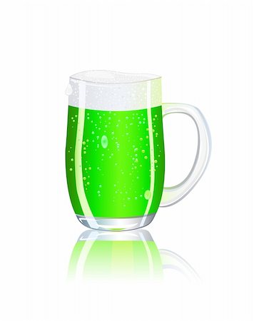 simsearch:700-00182567,k - detailed full green beer mug icon isolated on white background Stockbilder - Microstock & Abonnement, Bildnummer: 400-05885966