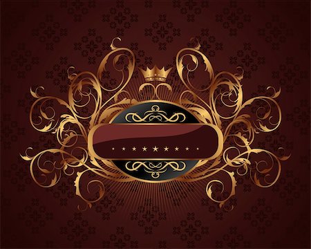 royal banner - Illustration gold vintage for design packing - vector Stock Photo - Budget Royalty-Free & Subscription, Code: 400-05886166