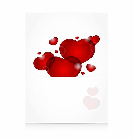 simsearch:400-04085192,k - Illustration romantic letter with cute hearts - vector Photographie de stock - Aubaine LD & Abonnement, Code: 400-05886181