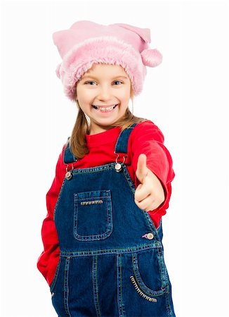 portrait of a cute little girl in a cap Stock Photo - Budget Royalty-Free & Subscription, Code: 400-05886206
