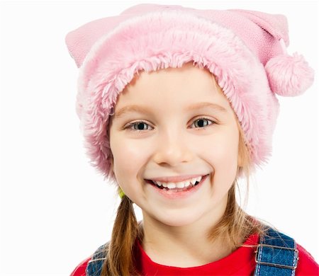portrait of a cute little girl in a cap Stock Photo - Budget Royalty-Free & Subscription, Code: 400-05886207