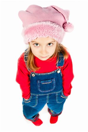 portrait of a cute little girl in a cap Stock Photo - Budget Royalty-Free & Subscription, Code: 400-05886208