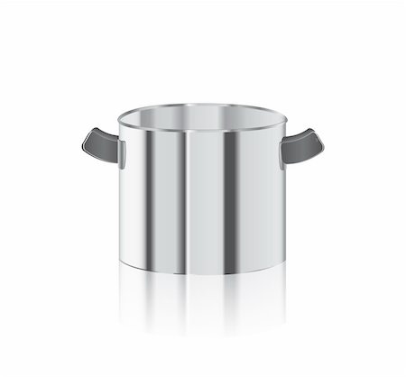 Steel kitchen pot icon. Vector Illustration Foto de stock - Super Valor sin royalties y Suscripción, Código: 400-05886545