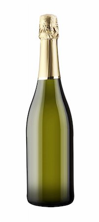 Sparkling White Wine Bottle, Champagne bottle isolated on a white background supplied with a hand drawn clipping path. Stock Photo - Budget Royalty-Free & Subscription, Code: 400-05886548