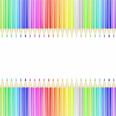 simsearch:400-06388011,k - Colorful pencil card. Vector Background. Stock Photo - Budget Royalty-Free & Subscription, Code: 400-05886590