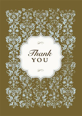simsearch:400-05886853,k - Vector Thank You Frame and Pattern. Easy to edit. Perfect for invitations or announcements. Stock Photo - Budget Royalty-Free & Subscription, Code: 400-05886879