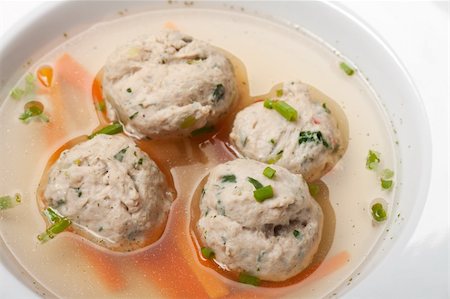 bavarian dumpling soup in a plate Stock Photo - Budget Royalty-Free & Subscription, Code: 400-05887001