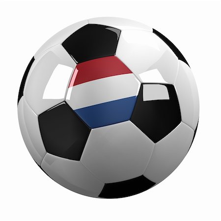 simsearch:400-07466044,k - Soccer Ball with the flag of the Netherlands on it - highly detailed clipping path included Stockbilder - Microstock & Abonnement, Bildnummer: 400-05887104