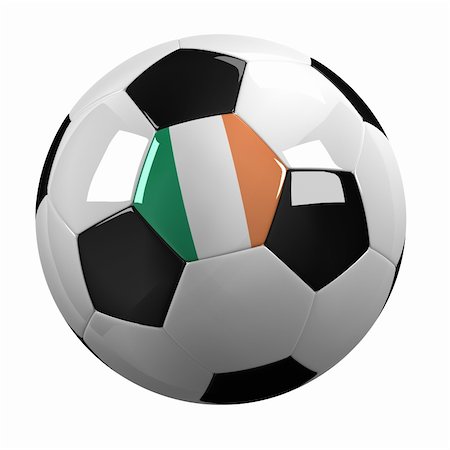 simsearch:400-07466034,k - Soccer Ball with the flag of Ireland on it including highly detailed clipping path included Stockbilder - Microstock & Abonnement, Bildnummer: 400-05887102