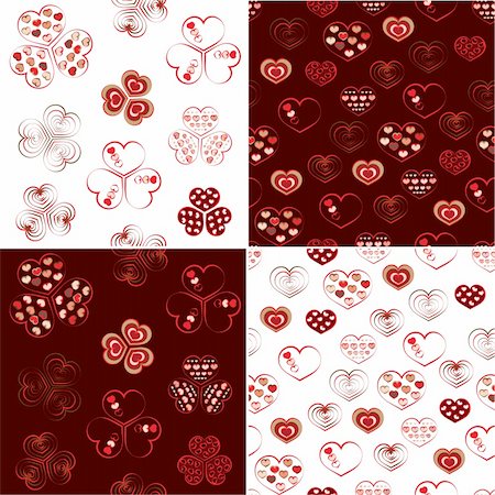 simsearch:400-04631033,k - heart ornament seamless set in different colours Foto de stock - Super Valor sin royalties y Suscripción, Código: 400-05887155