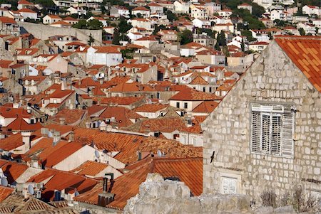 dubrovnik cathedral - Houses in Dubrovnik, Croatia Photographie de stock - Aubaine LD & Abonnement, Code: 400-05887453