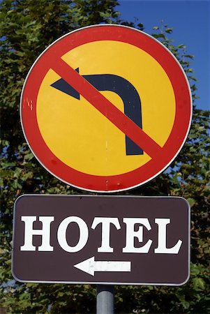 shanin (artist) - No turn left to the hotel Photographie de stock - Aubaine LD & Abonnement, Code: 400-05887466