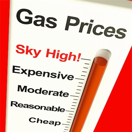 filling up gas - Gas Prices Sky High Monitor Showing Soaring Fuel Expense Stock Photo - Budget Royalty-Free & Subscription, Code: 400-05887671