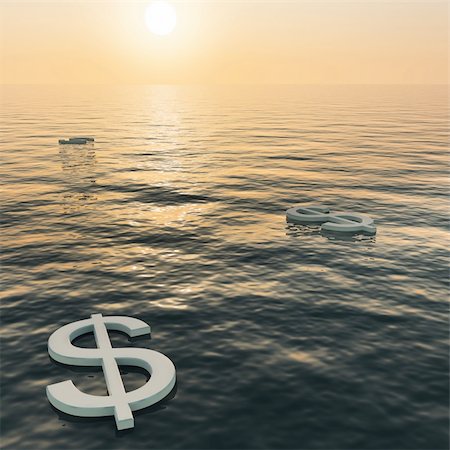 forex - Dollars Floating To A Sunset Showing Money Wealth Or Earning Stock Photo - Budget Royalty-Free & Subscription, Code: 400-05887684