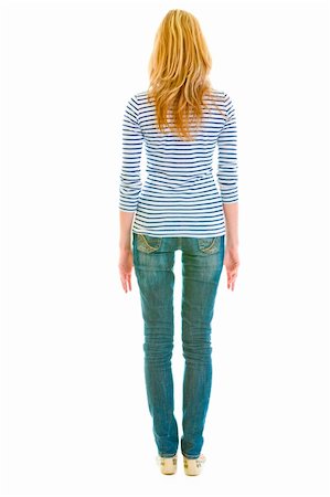 female model jeans photography - Teen girl standing  back to camera Foto de stock - Super Valor sin royalties y Suscripción, Código: 400-05888420
