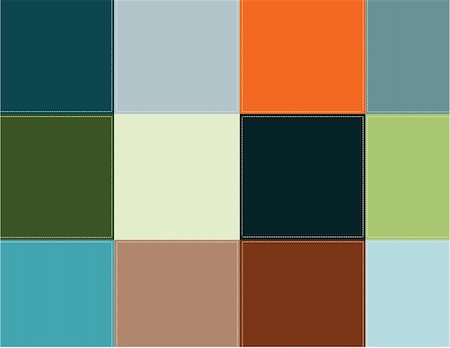 Decorative background. Vector illustration. Colored squares are stitched with thread. Stock Photo - Budget Royalty-Free & Subscription, Code: 400-05888448