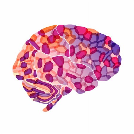 human brain, purple fantasy, vector abstract background Stock Photo - Budget Royalty-Free & Subscription, Code: 400-05888505