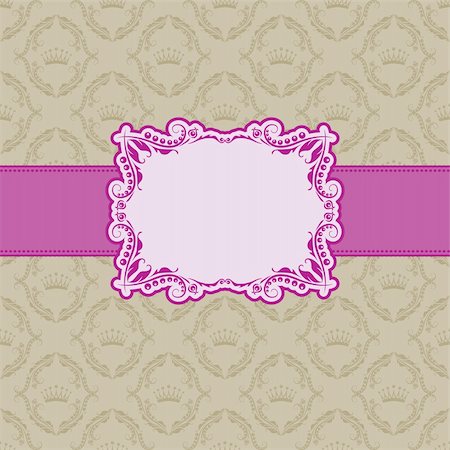 Template frame design for greeting card . Background - seamless pattern. Stock Photo - Budget Royalty-Free & Subscription, Code: 400-05888514