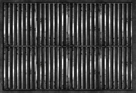 simsearch:400-05901999,k - Grunge style metal bars on a wire background Stock Photo - Budget Royalty-Free & Subscription, Code: 400-05888589