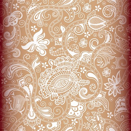 Illustration of abstract seamless floral pattern. Photographie de stock - Aubaine LD & Abonnement, Code: 400-05888730