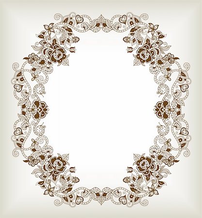 simsearch:400-05374534,k - Illustration of abstract floral frame background. Stock Photo - Budget Royalty-Free & Subscription, Code: 400-05888748